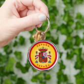 Spanisches Wappen Kreisform Schlüsselanhänger (Hand)