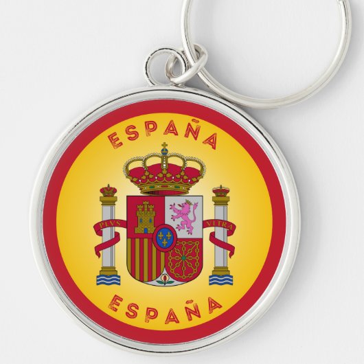 Spanisches Wappen Kreisform Schlüsselanhänger (Vorne)