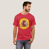 Spanisches Wappen Kreisform  T-Shirt (Vorne ganz)