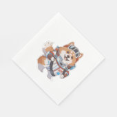 Spanisches Wasser und Wein Funny Hund 1 Serviette (Ecke)