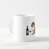 Spanisches Wasser und Wein Lustiger Hund 1 Kaffeetasse (Vorderseite Links)