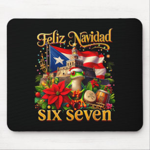 Spanisches Weihnachten Lustig Puerto Rico Boricua Mousepad