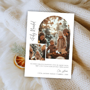 Spanisches Weihnachtsfest Feliz Navidad Arch Foto Feiertagskarte