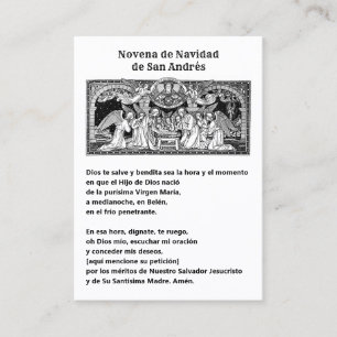 Spanisches Weihnachtsgebet zur St. Andreas-Novene Visitenkarte