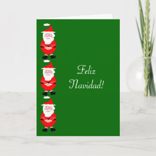 Spanisches Weihnachtskarte Santa Feliz Navidad Feiertagskarte