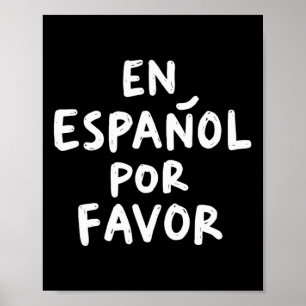 Spanischlehrer 4 auf Spanisch bitte  Poster