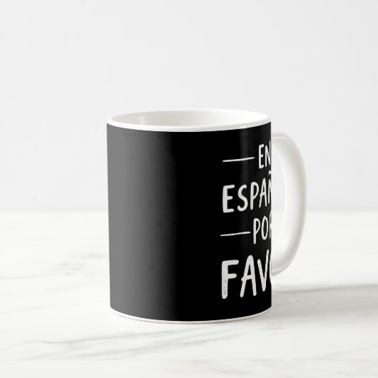 Spanischlehrer auf Spanisch bitte Kaffeetasse (VorderseiteRechts)
