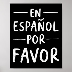 Spanischlehrer auf Spanisch bitte Poster