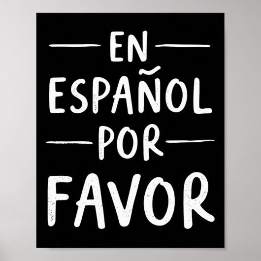 Spanischlehrer auf Spanisch bitte Poster (Vorne)
