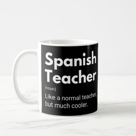 Spanischlehrer Lustige Erzieher Definition Kaffeetasse (Links)
