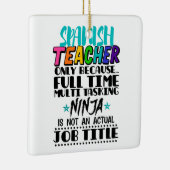 Spanischlehrer nur wegen Vollzeit-Mehrarbeit Keramikornament (Rechts)