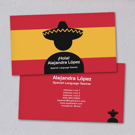 Spanischlehrer Visitenkarte