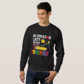Spanischlehrer Zweisprachig - Mi Corazon Late En D Sweatshirt (Vorne ganz)