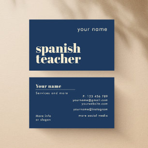 Spanischlehrer Zweitsprache Visitenkarte