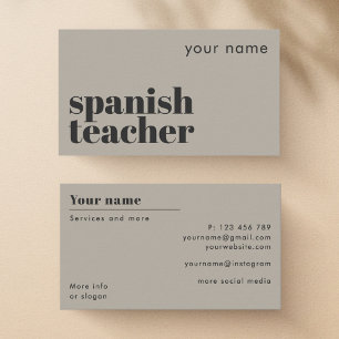 Spanischlehrer Zweitsprache Visitenkarte