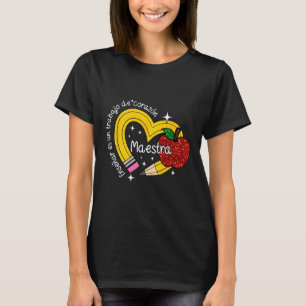 Spanischlehrerin Maestra Zurück zur Schule Erster T-Shirt