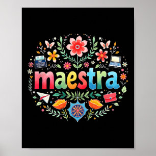 Spanischlehrerin Mexikanisch Lehrerin Mexiko Lehre Poster
