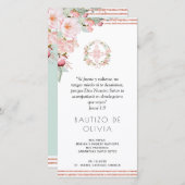 Spanischröte, Minzflorale Taufe Lesezeichen Gefall Dankeskarte (Vorne/Hinten)