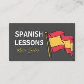 Spanischunterricht Fremdsprachenlehrer Tutor Visitenkarte (Vorderseite)