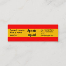 Spanischunterricht — Werbekarten
