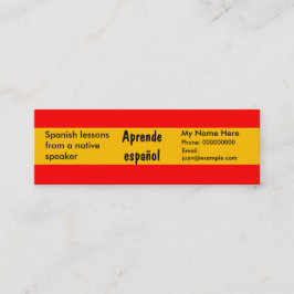 Spanischunterricht — Werbekarten Mini Visitenkarte