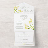 Spanish, Alcatraz Boda All in One Wedding Invite Einladung (Innen Boden)