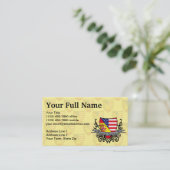 Spanish-amerikanische Schild-Flagge Visitenkarte (Stehend Vorderseite)