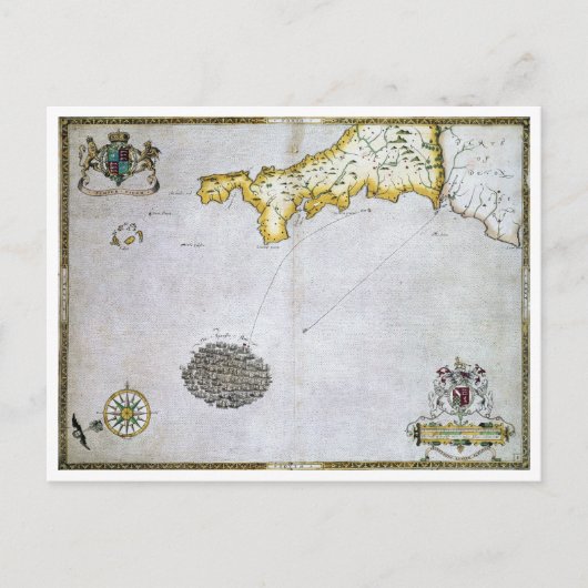 SPANISH ARMADA, 1588 POSTKARTE (Vorderseite)