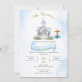 Spanish Baptism Boy Einladung (Vorderseite)