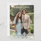 Spanish Blue Shades Overlay Vellum Shapes Photo  Einladung (Vorderseite)