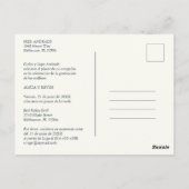 Spanish Blue Shades Overlay Vellum Shapes Photo Postkarte (Rückseite)