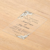 Spanish Boho Floral Wedding Acryleinladungen (Ablage )