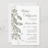 Spanish Boho Floral Wedding Einladung (Vorderseite)