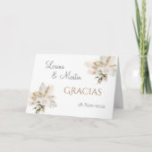 Spanish Boho Wedding Dankeschön Karte (Vorderseite)
