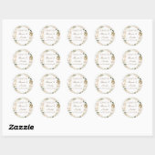 Spanish Boho Wedding round sticker  (Blatt)
