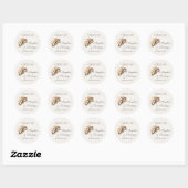 Spanish Boho Wedding round sticker  (Blatt)