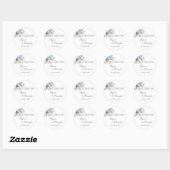 Spanish Boho Wedding round sticker  (Blatt)
