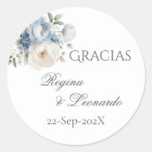Spanish Boho Wedding round sticker  (Vorderseite)