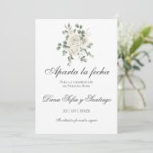 Spanish Boho Wedding Save the Date (Stehend Vorderseite)