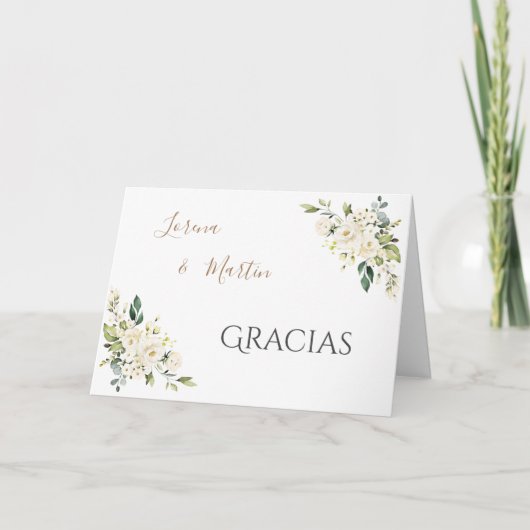 Spanish Boho Wedding Thank you card Dankeskarte (Vorderseite)