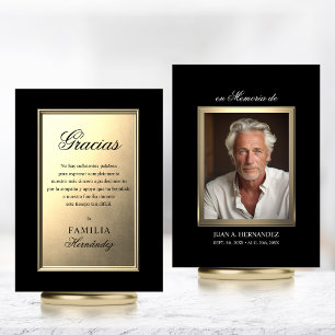 SPANISH Carta para beerdigen   Gold FOTO Vielen Da Karte