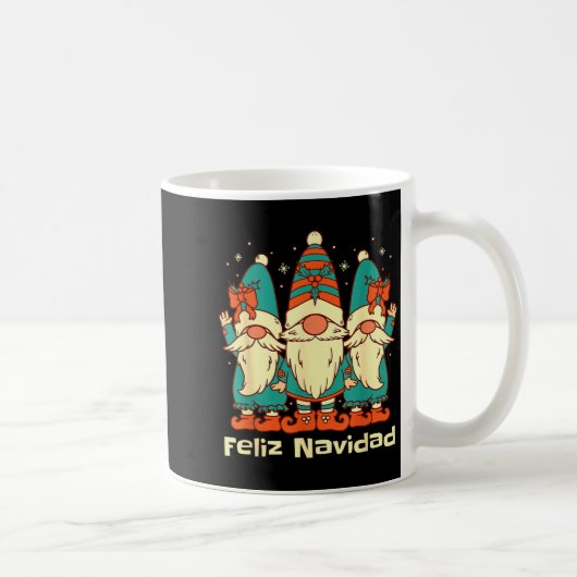 Spanish Christmas Gnomes Feliz Navidad Kaffeetasse (Rechts)