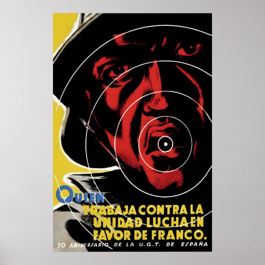 Spanish Civil War Poster Who works against unity (Vorne)
