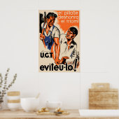 Spanish Civil War Propaganda Poster Robbery (Küche)
