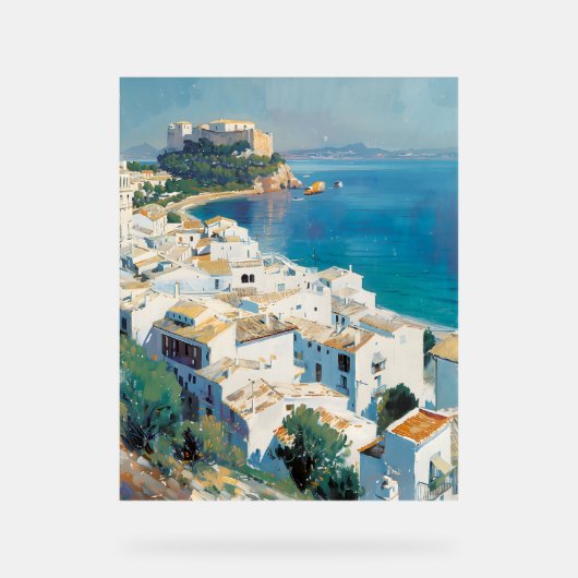 Spanish coastal town  acrylschild (Vorderseite)