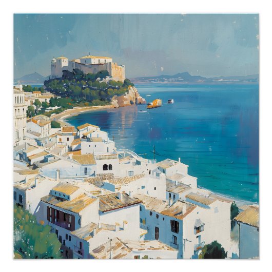 Spanish coastal town  poster (Vorderseite)