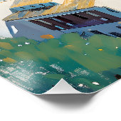 Spanish coastal town  poster (Ecke)