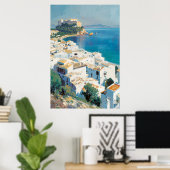 Spanish coastal town  poster (Heimbüro)