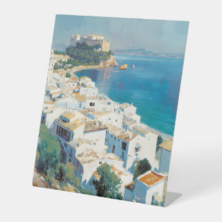 Spanish coastal town  sockelschild