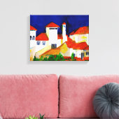 Spanish Colonial Revival 14"x11" wrapped Leinwanddruck (Insitu (Wohnzimmer))
